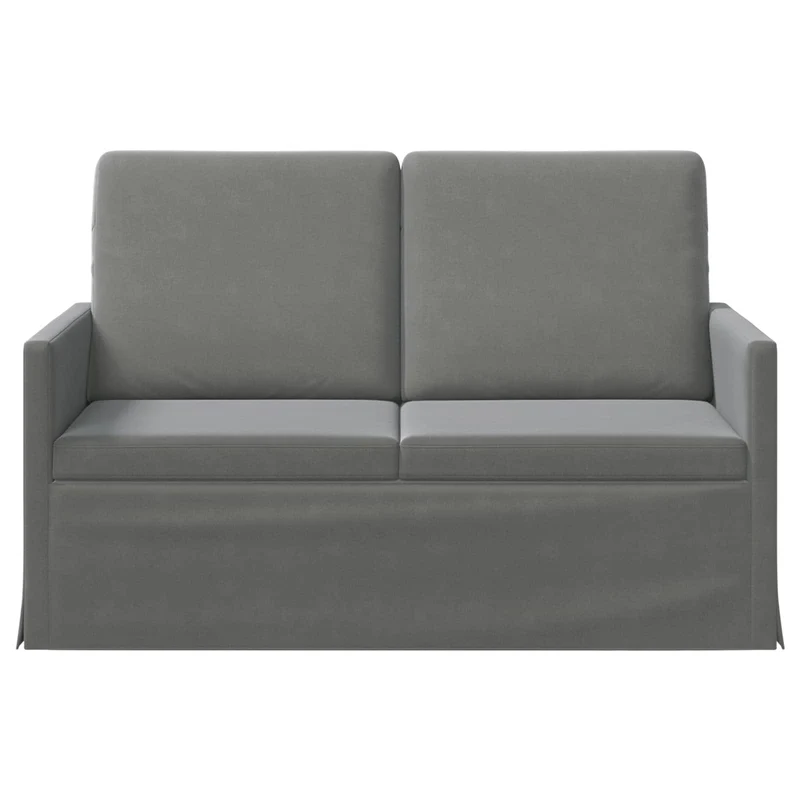 2 Seater Sofa Dark Grey 130 x 81 x 82 cm Velvet
