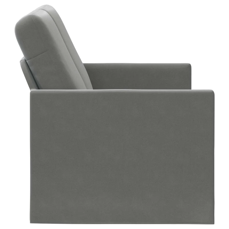 2 Seater Sofa Dark Grey 130 x 81 x 82 cm Velvet