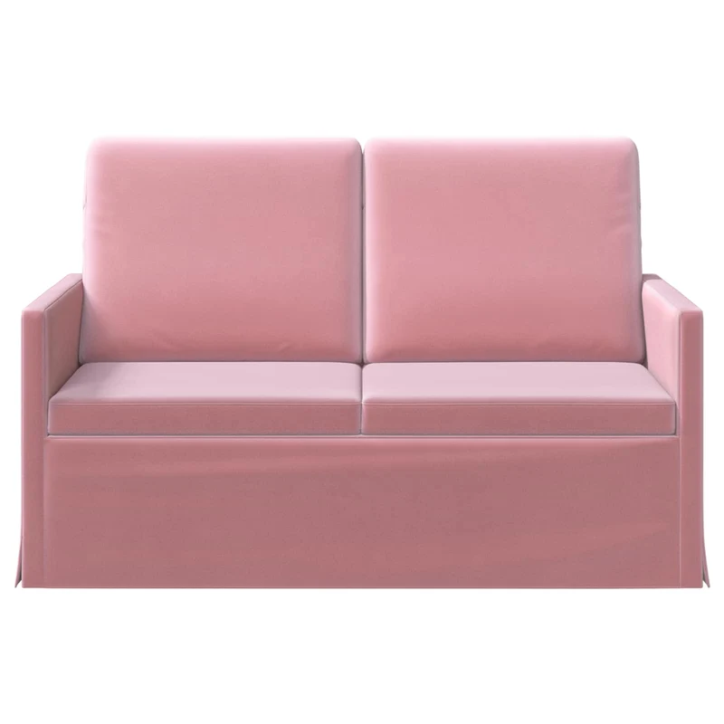 2 Seater Sofa Pink 130 x 81 x 82 cm Velvet