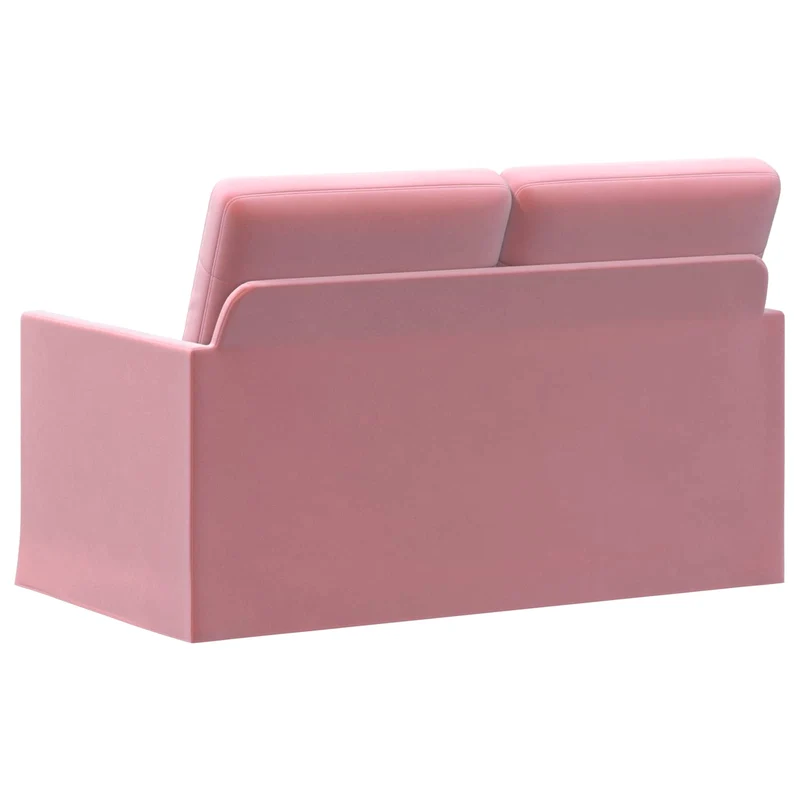 2 Seater Sofa Pink 130 x 81 x 82 cm Velvet