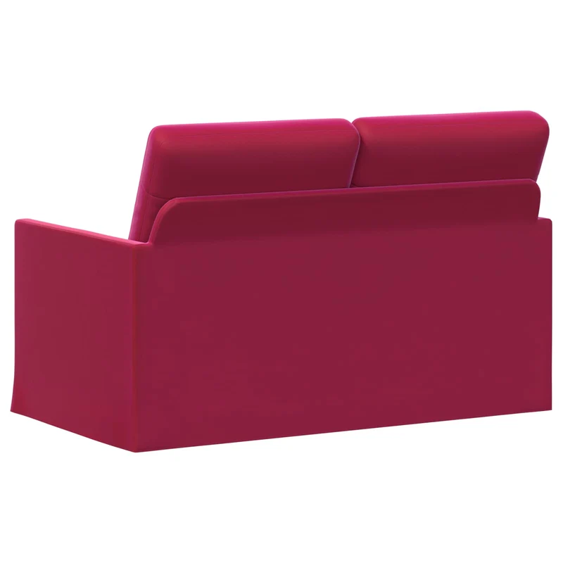 2 Seater Sofa Wine Red 130 x 81 x 82 cm Velvet