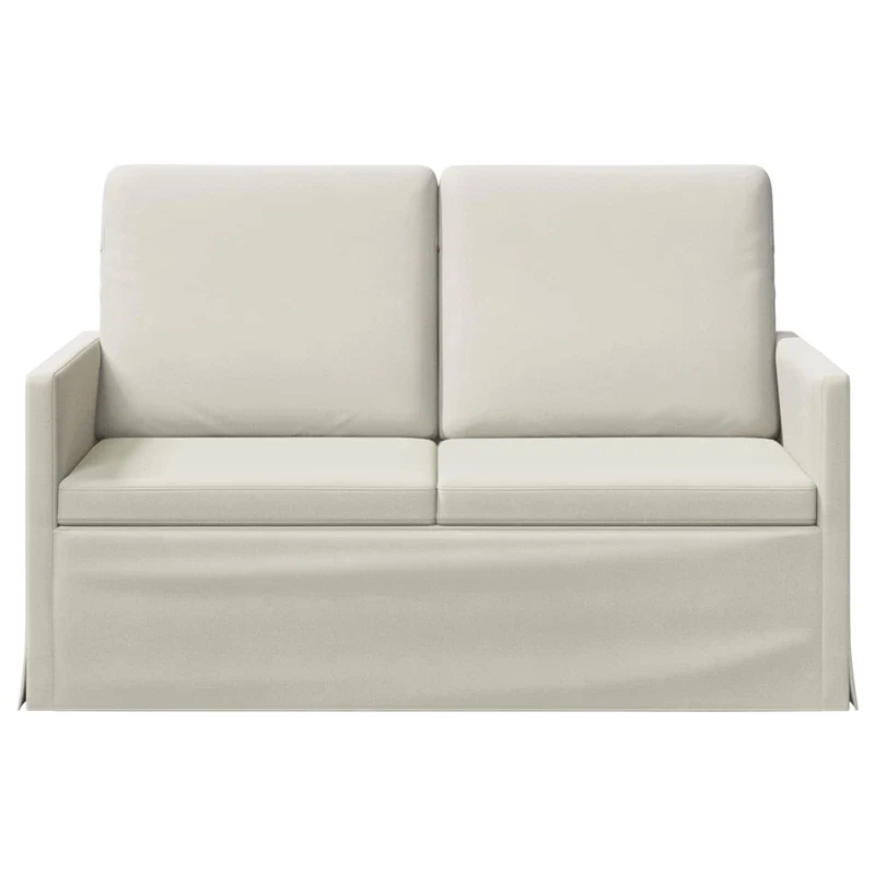 2 Seater Sofa Cream 130 x 81 x 82 cm Velvet