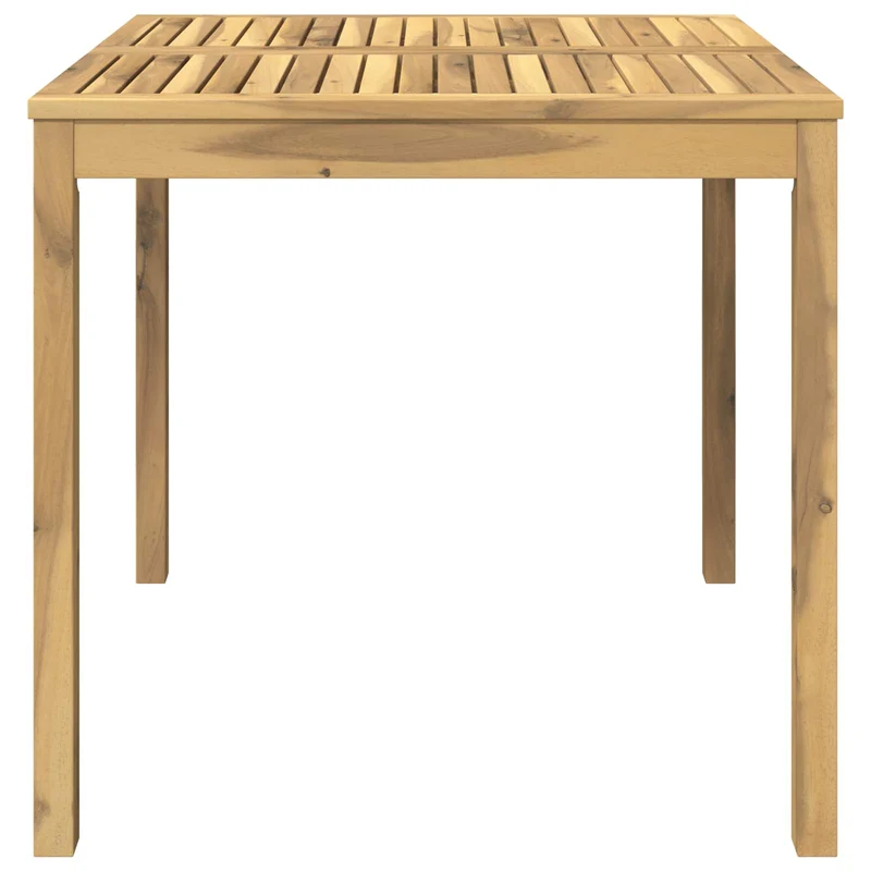 Garden Dinner Table Whitewash 80 x 80.5 x 75 cm