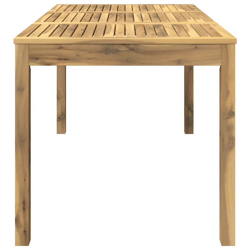 Garden Dinner Table Whitewash 141 x 80.5 x 75 cm