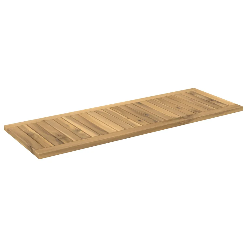 Table Top 100.5 x 35 x 2 cm Rectangular Solid Acacia Wood