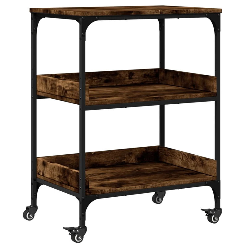 Kitchen Trolley Smoked Oak 60x41x80,5 cm Engineered Wood