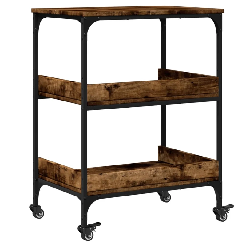 Kitchen Trolley Smoked Oak 60x41x80,5 cm Engineered Wood