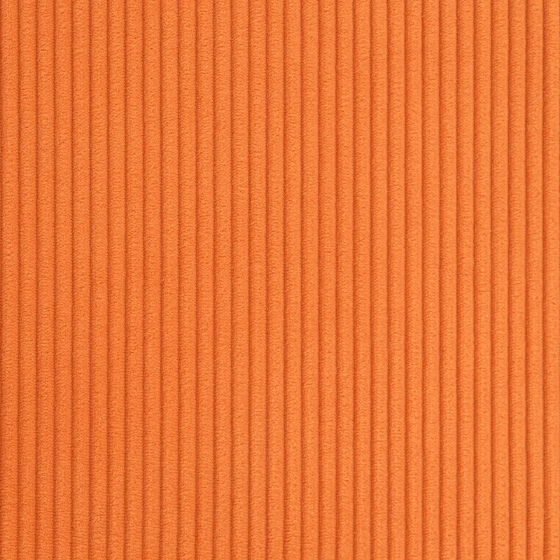 2 Seater Sofa with Metal Legs 2-Seater Orange Corduroy Fabric