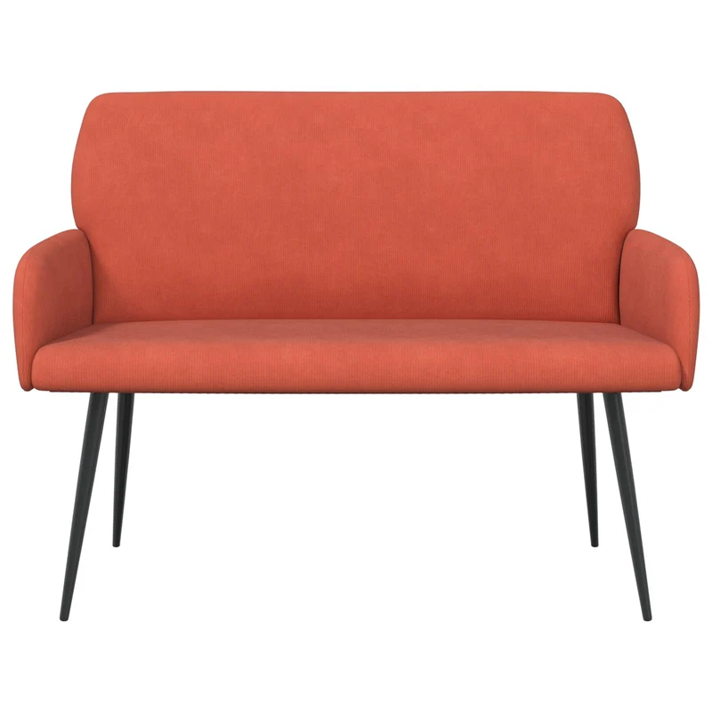 2 Seater Sofa with Metal Legs 2-Seater Red Orange