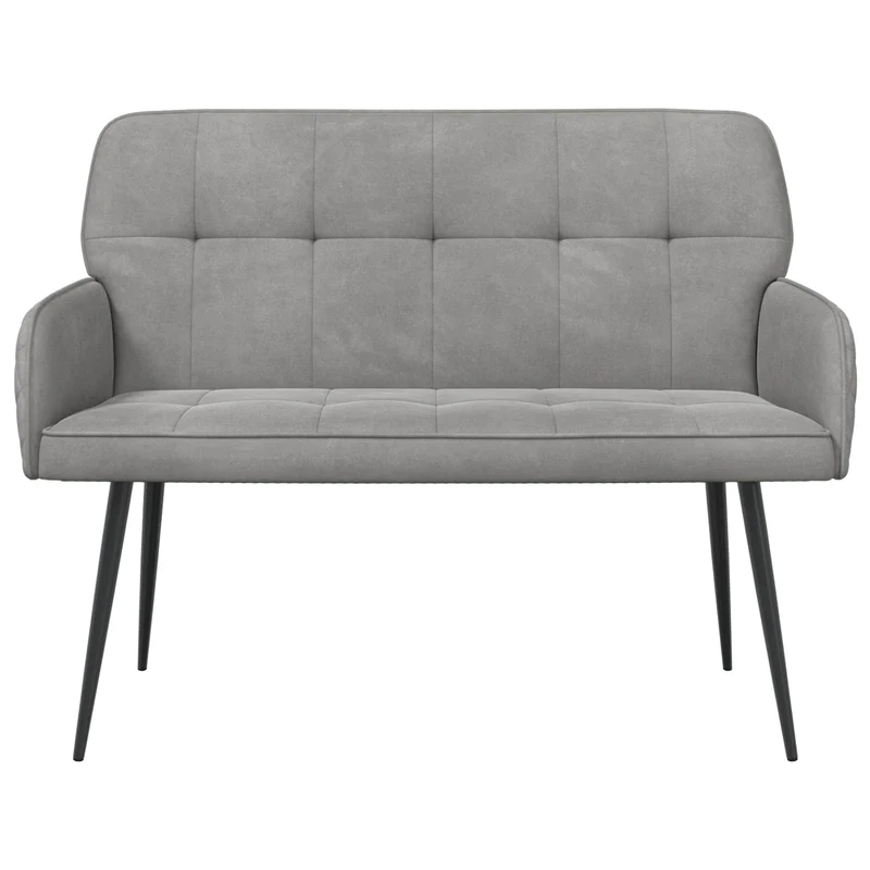 2 Seater Sofa with Metal Legs 2-Seater Light Grey Velvet
