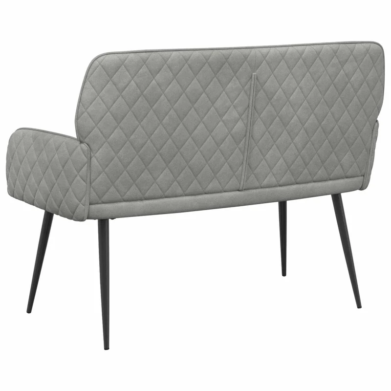 2 Seater Sofa with Metal Legs 2-Seater Light Grey Velvet