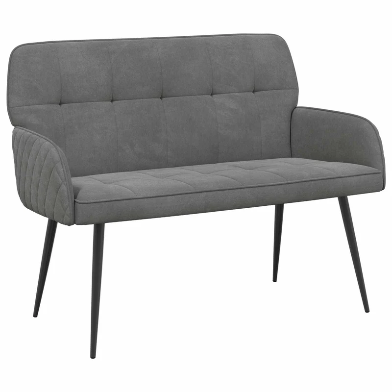 2 Seater Sofa with Metal Legs 2-Seater Dark Grey Velvet