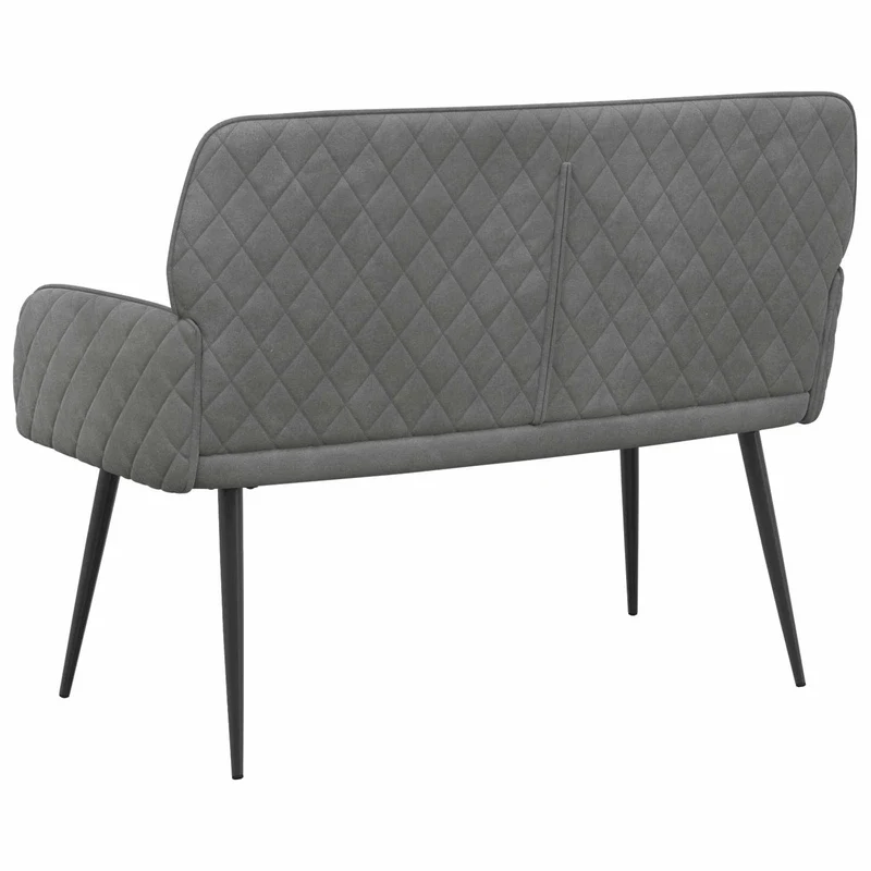 2 Seater Sofa with Metal Legs 2-Seater Dark Grey Velvet