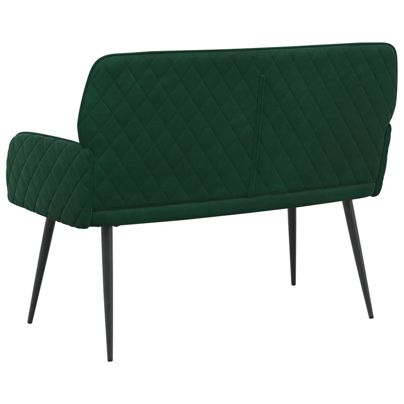 2 Seater Sofa with Metal Legs 2-Seater Dark Green Velvet