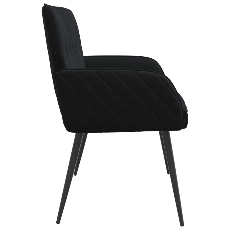 2 Seater Sofa with Metal Legs 2-Seater Black Velvet