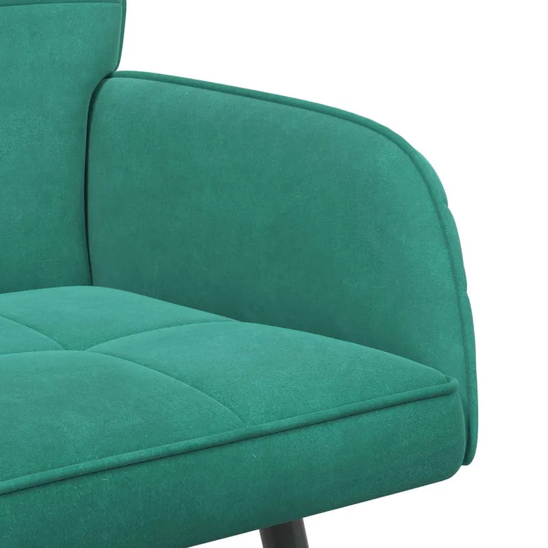 2 Seater Sofa with Metal Legs 2-Seater Turquoise Velvet
