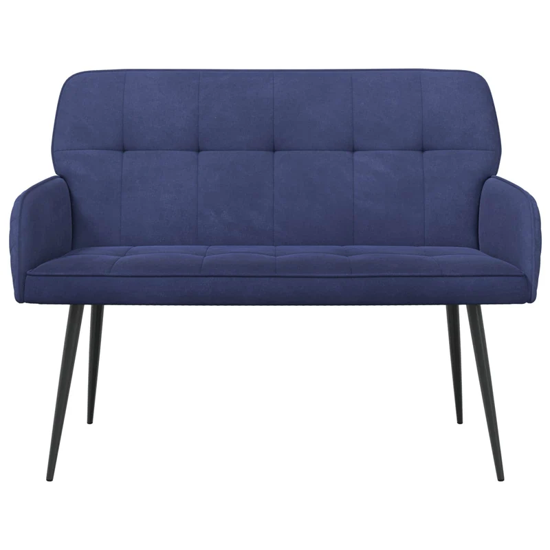 2 Seater Sofa with Metal Legs 2-Seater Police Blue Velvet