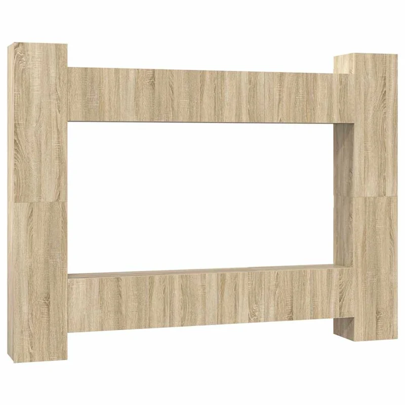 10 Piece TV Cabinet Set Sonoma Oak Engineered Wood