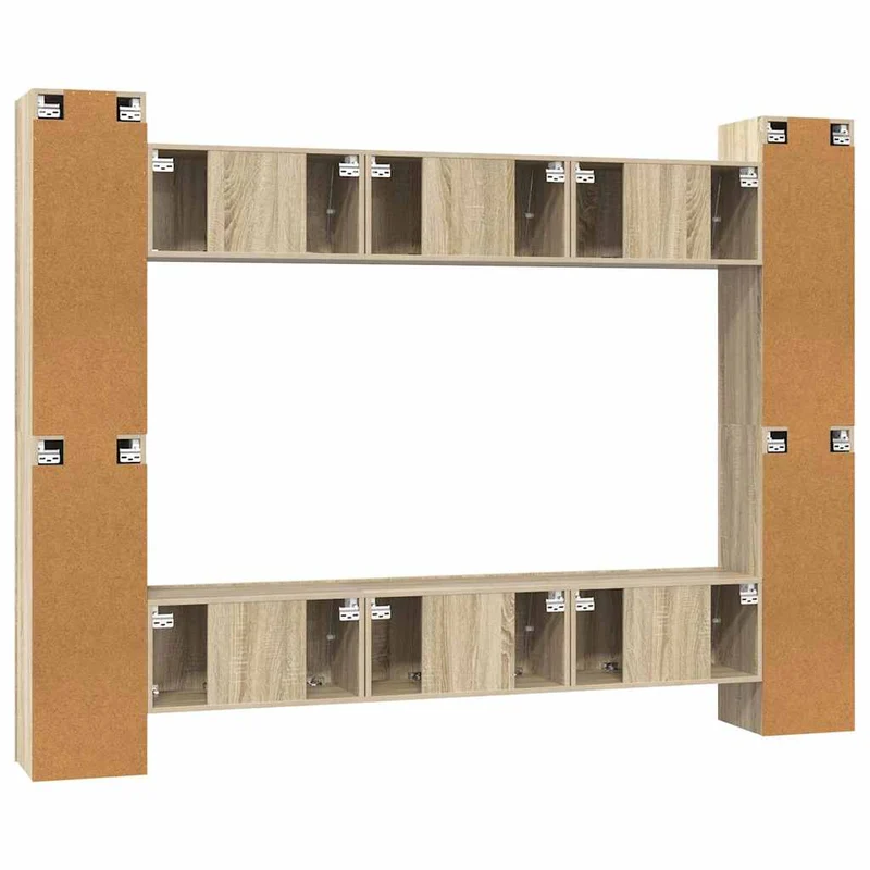 10 Piece TV Cabinet Set Sonoma Oak Engineered Wood