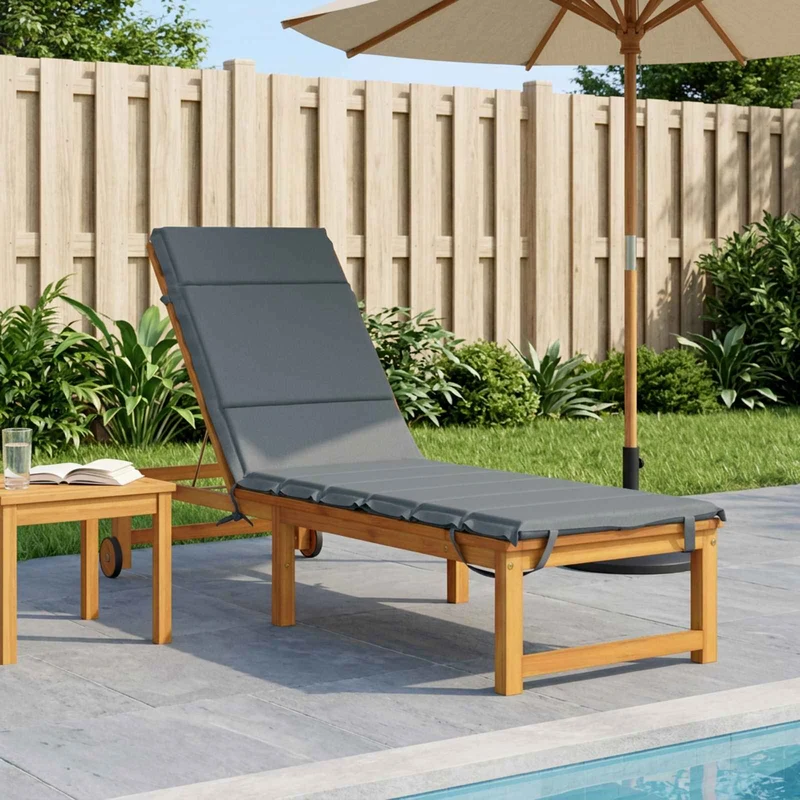 Sunlounger Cushion GEMERT 100% Polyester Blue 200 x 60 x 3 cm