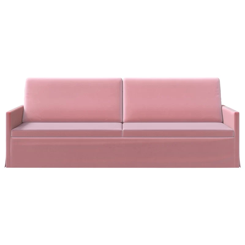 3 Seater Sofa Pink 220 x 81 x 82 cm Velvet