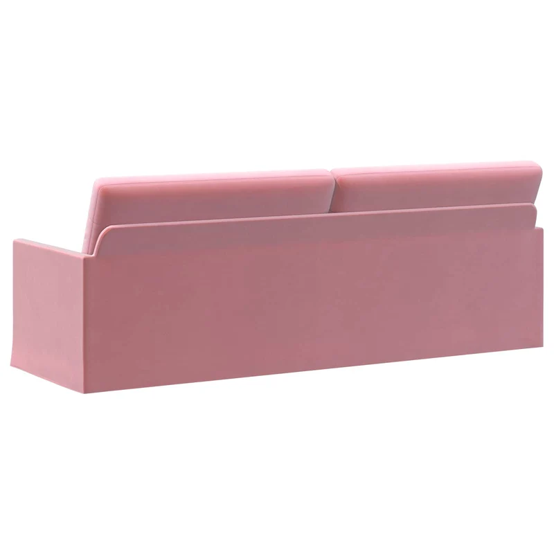 3 Seater Sofa Pink 220 x 81 x 82 cm Velvet