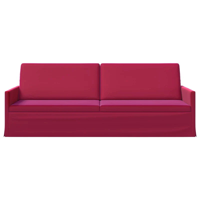 3 Seater Sofa Wine Red 220 x 81 x 82 cm Velvet