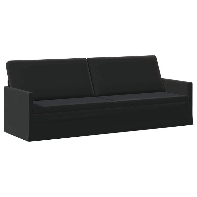 3 Seater Sofa Black 220 x 81 x 82 cm Velvet
