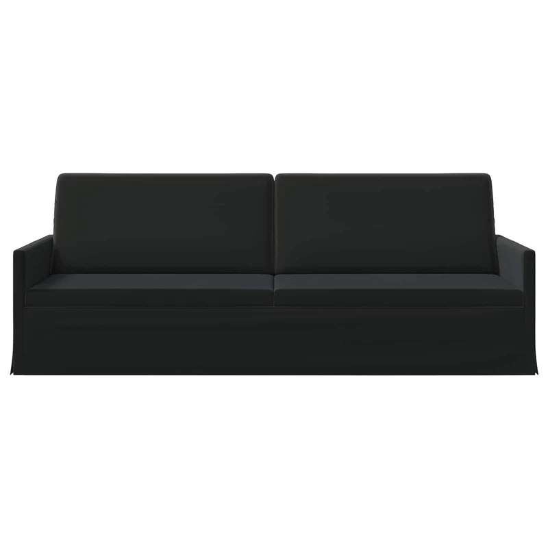 3 Seater Sofa Black 220 x 81 x 82 cm Velvet
