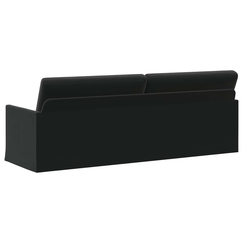 3 Seater Sofa Black 220 x 81 x 82 cm Velvet