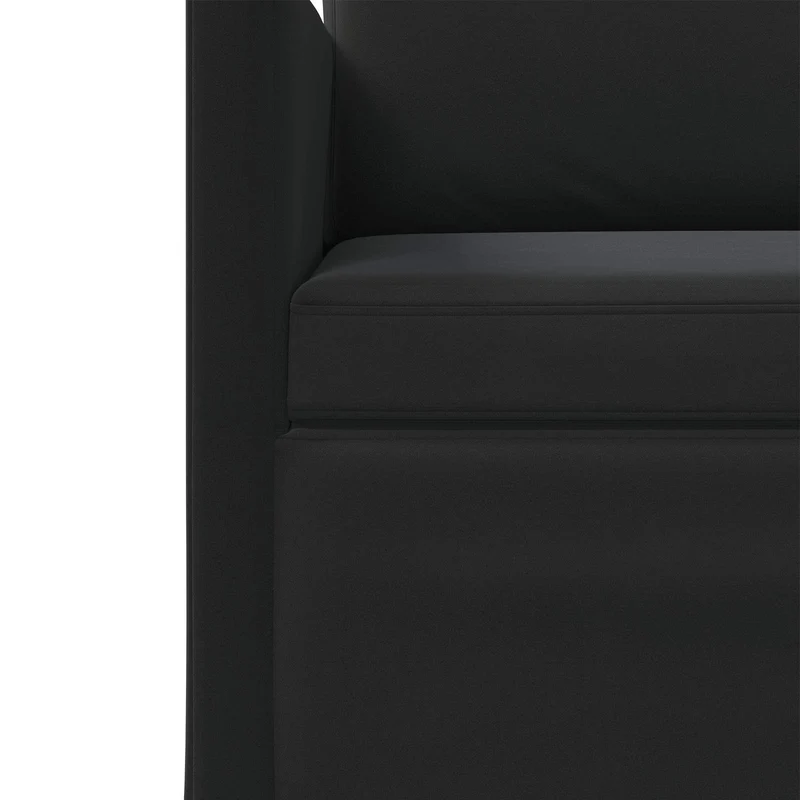 3 Seater Sofa Black 220 x 81 x 82 cm Velvet