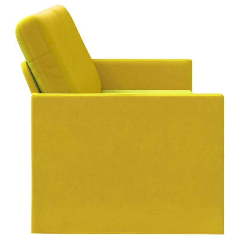 3 Seater Sofa Yellow 220 x 81 x 82 cm Velvet