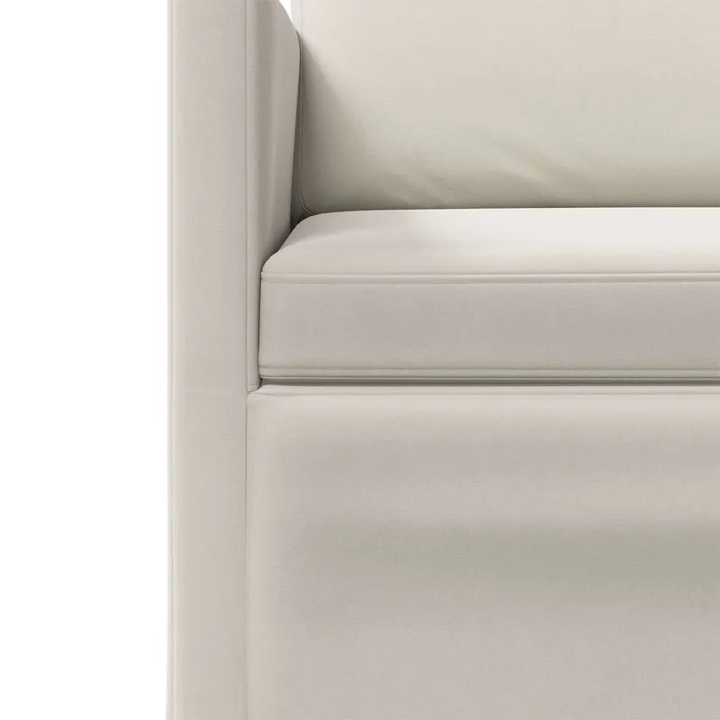 3 Seater Sofa Cream 220 x 81 x 82 cm Velvet