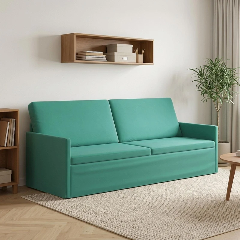 3 Seater Sofa Turquoise 220 x 81 x 82 cm Velvet