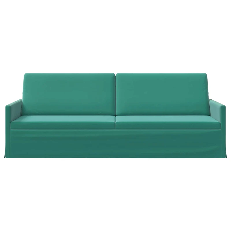3 Seater Sofa Turquoise 220 x 81 x 82 cm Velvet