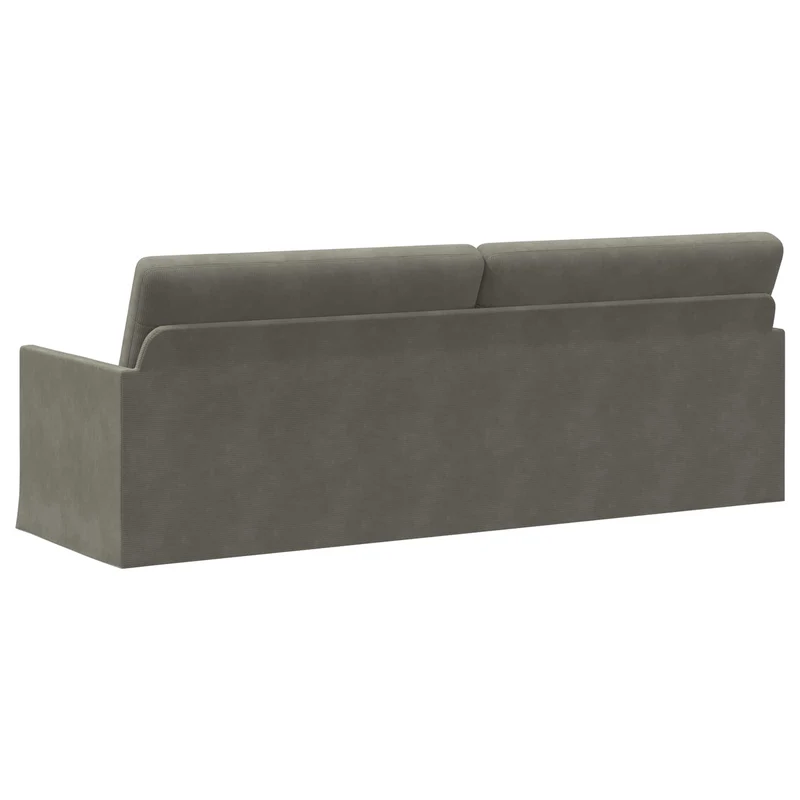 3 Seater Sofa Light Grey 220 x 81 x 82 cm Corduroy Fabric