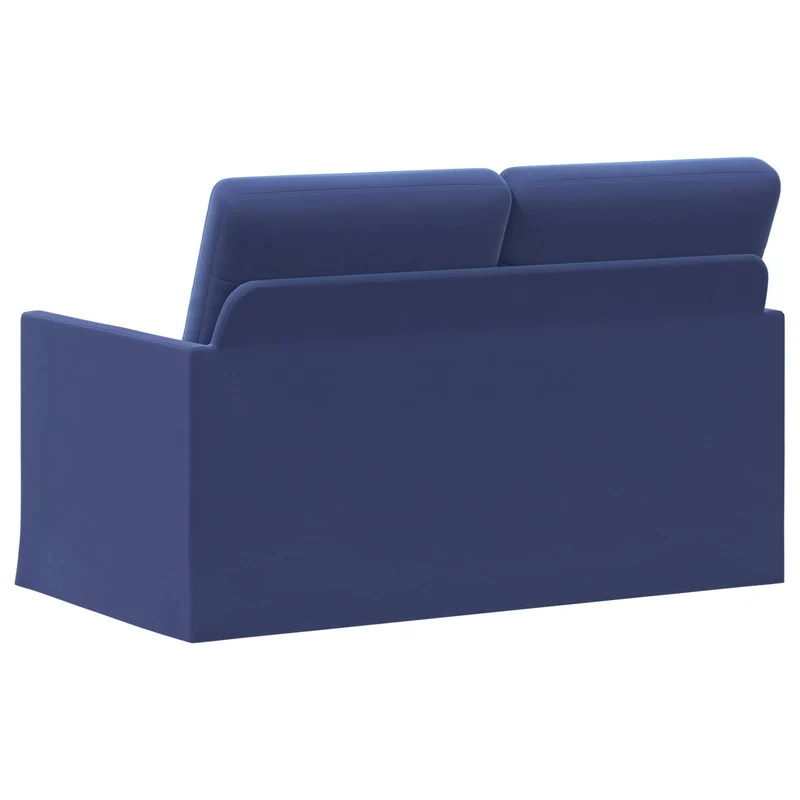 2 Seater Sofa Police Blue 130 x 81 x 82 cm Velvet