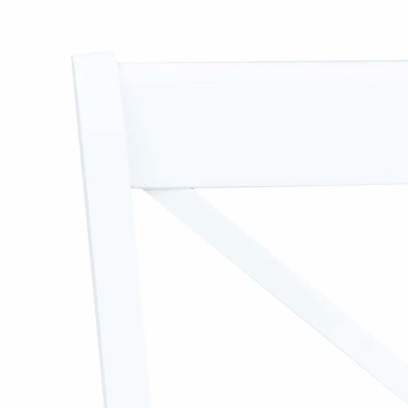 Dining Chairs 4 pcs White Solid Rubber Wood