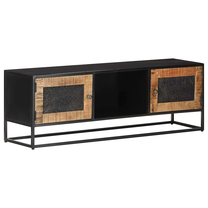 323148 vidaXL TV Cabinet 120x30x40 cm Rough Mango Wood