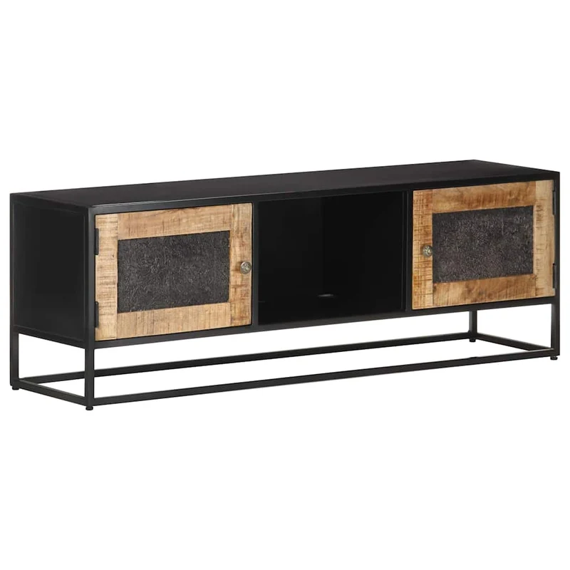 323148 vidaXL TV Cabinet 120x30x40 cm Rough Mango Wood