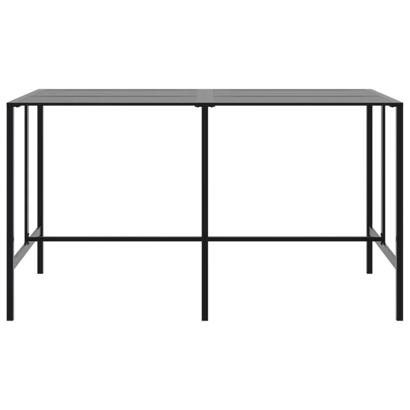 Bar Table Black 200x100x110 cm Powder-coated Steel