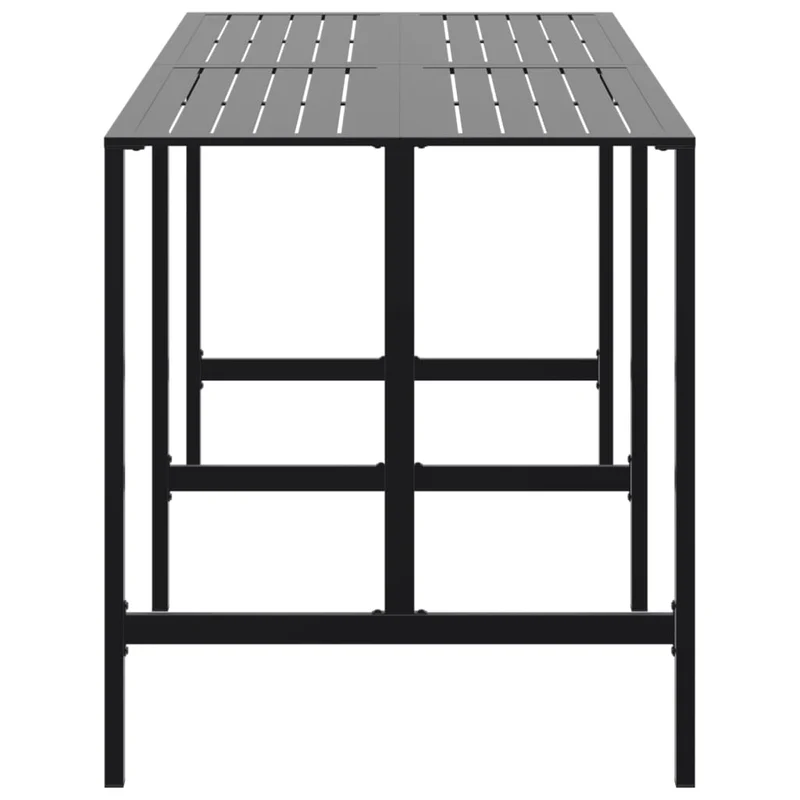 Bar Table Black 200x100x110 cm Powder-coated Steel