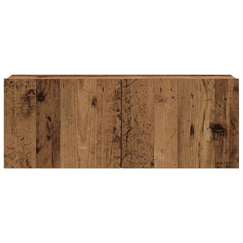 8 Piece Wall-mounted TV Cabinet Set Old Wood Engineered Wood