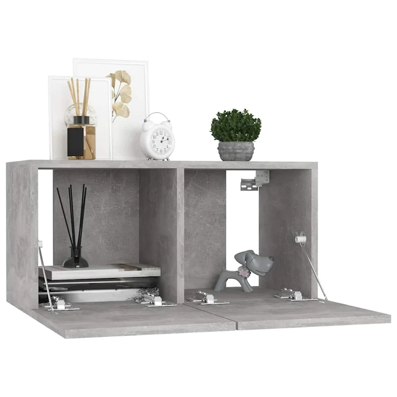 8 Piece TV Cabinet Set Concrete Grey Engineered Wood