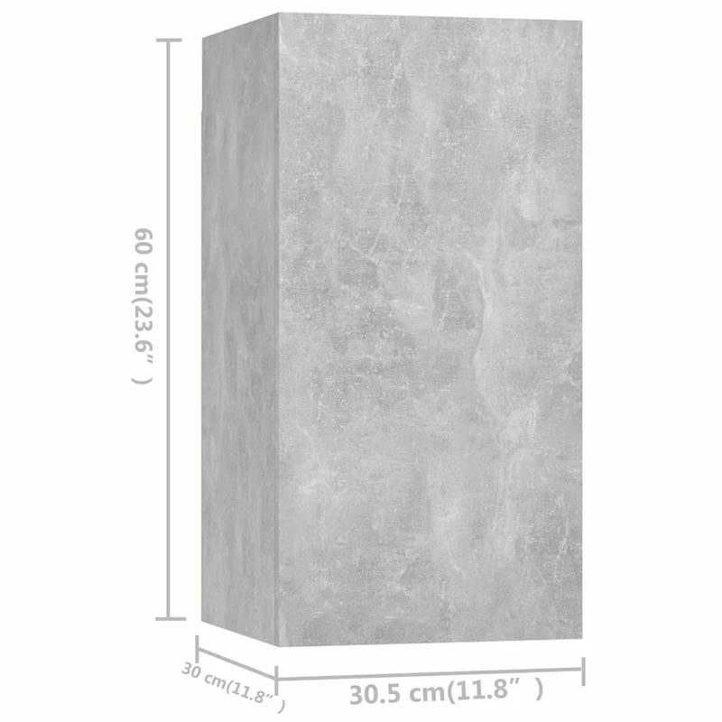 8 Piece TV Cabinet Set Concrete Grey Engineered Wood