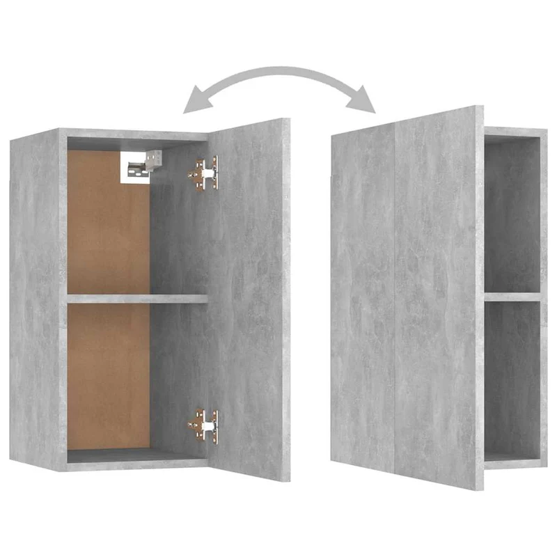 7 Piece TV Cabinet Set Concrete Grey 30,5x30x60 cm Engineered Wood