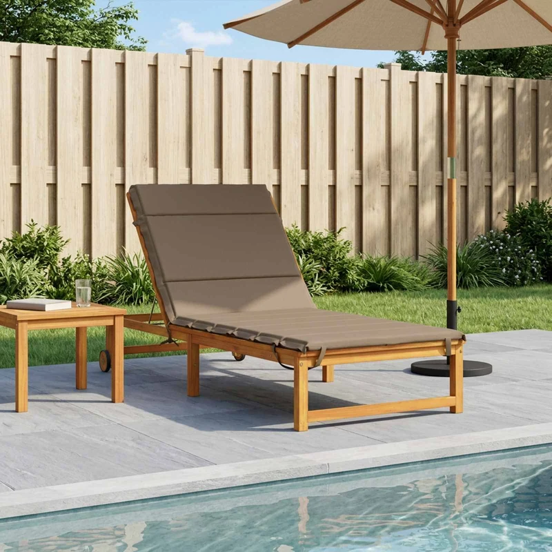 Sunlounger Cushion GEMERT 100% Polyester Taupe 200 x 70 x 3 cm
