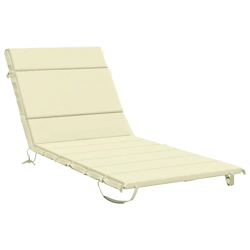 Sunlounger Cushion GEMERT 100% Polyester Cream 200 x 70 x 3 cm
