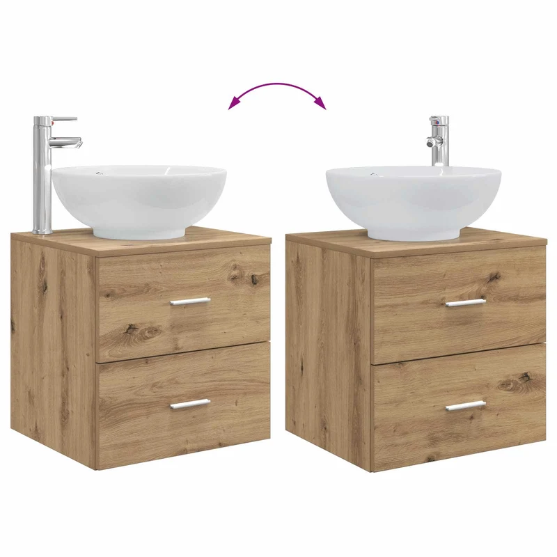 Bathroom Furniture Set 2 pcs Artisan Oak Engineered Wood