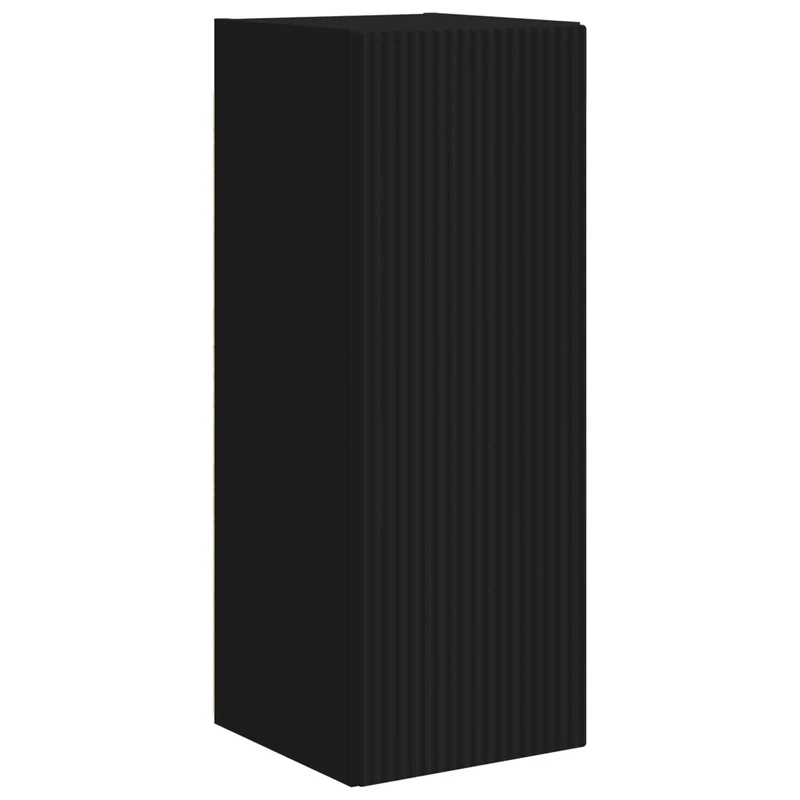 TV Wall Cabinet Set 6 pcs Black
